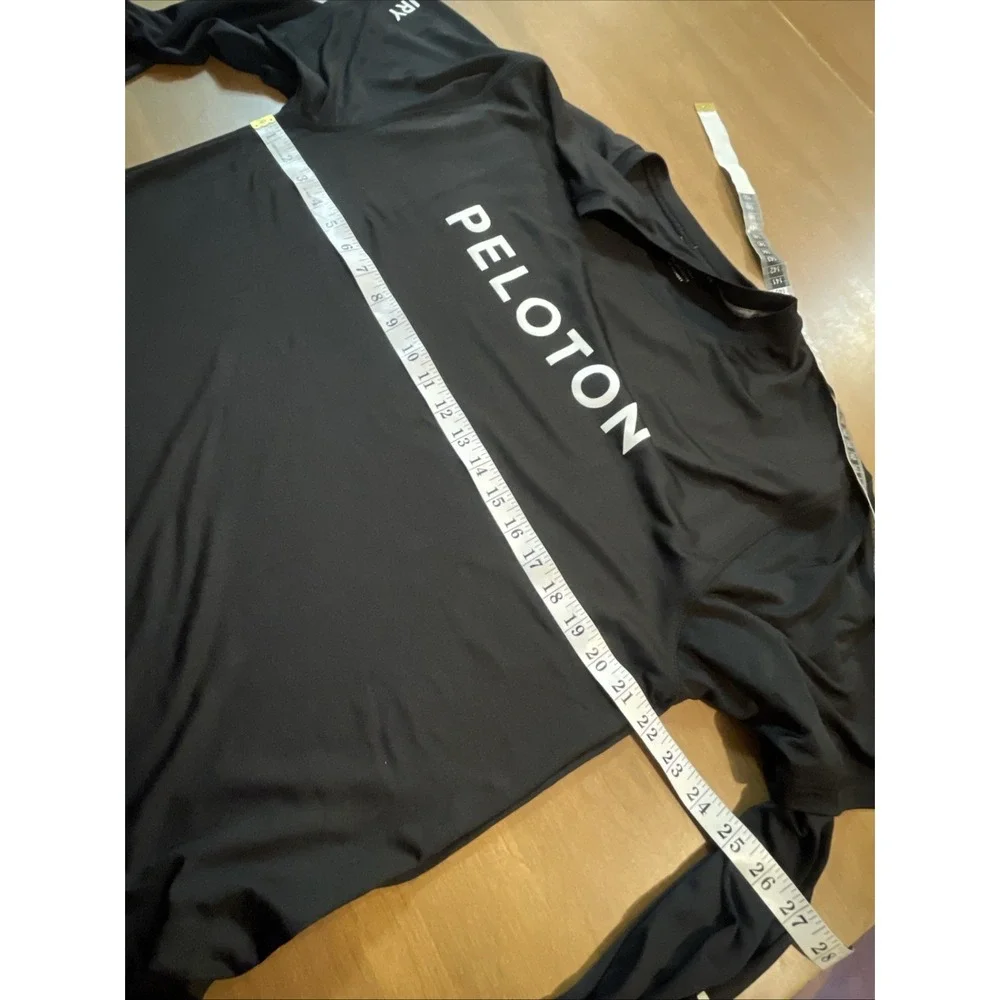 Peleton Rash Guard Shirts Men L Black Lot Of Two Long & Short Sleeve